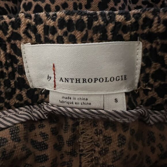 Anthropologie Kalea Corduroy Trouser Joggers Leopard Print Mob Wife Small J15 - Picture 7 of 7
